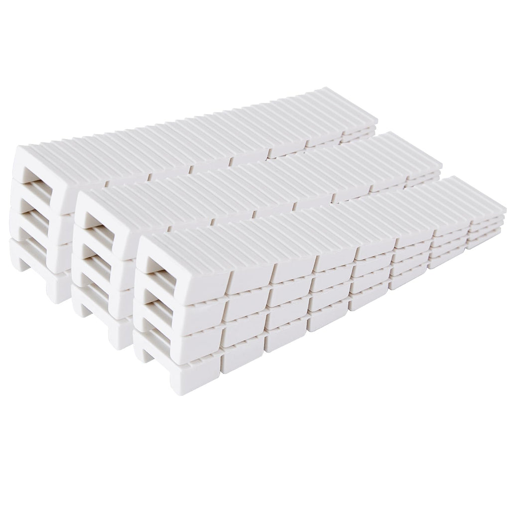ZZJMCH 12 Pack White Multi Purpose Furniture Plastic Shims for Leveling Extreme Weight Capacity Wedges Easy to Snap Cut-to-fit Size Leveler for Toilet Shims, Doors, Windows, Sheds, Table