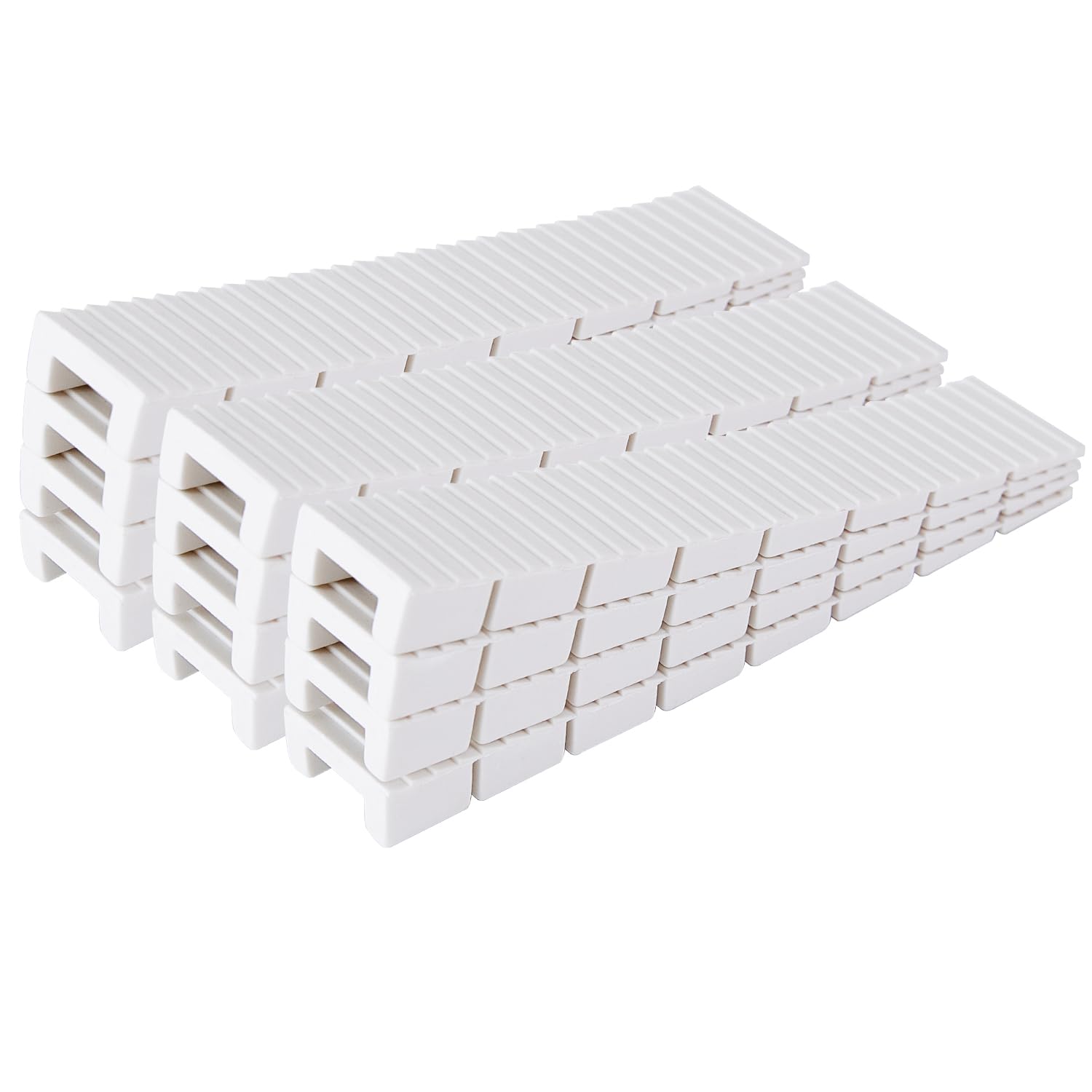 ZZJMCH 12 Pack White Multi Purpose Furniture Plastic Shims for Leveling Extreme Weight Capacity Wedges Easy to Snap Cut-to-fit Size Leveler for Toilet Shims, Doors, Windows, Sheds, Table