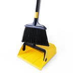 Yocada Commercial Broom and Dustpan Set with Comb Commercial Outdoor Indoor for Courtyard Garage Lobby Mall Market Floor Home Kitchen Room Office Pet Hair Rubbish