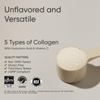 Sports Research® Multi Collagen Protein Powder - Food Sourced Collagen Peptides (Type I, II, III, V, X) with Hyaluronic Acid + Vitamin C - Gluten Free · Non-GMO · 30 Servings (Unflavored)