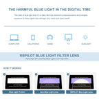 RB.Pilot Blue Light Aviator Reading Glasses for men Women Metal Frame Spring Temple