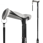 Rehaescort Walking Cane, Folding, Adjustable, Lightweight, Walking Canes for Men & Women, Soft Ergonomic Handle, Heavy Duty All Terrain Tip, Walking Sticks for Seniors & Adults with Travel Bag