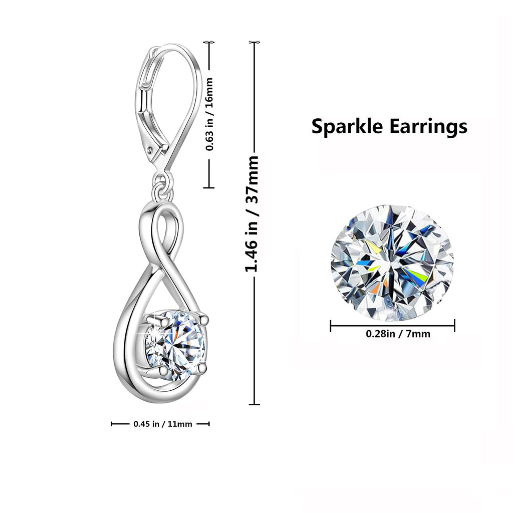 925 Sterling Silver 1.2ct Moissanite Teardrop Dangle Drop Earrings for Women Hypoallergenic, Women's Jewelry Gift