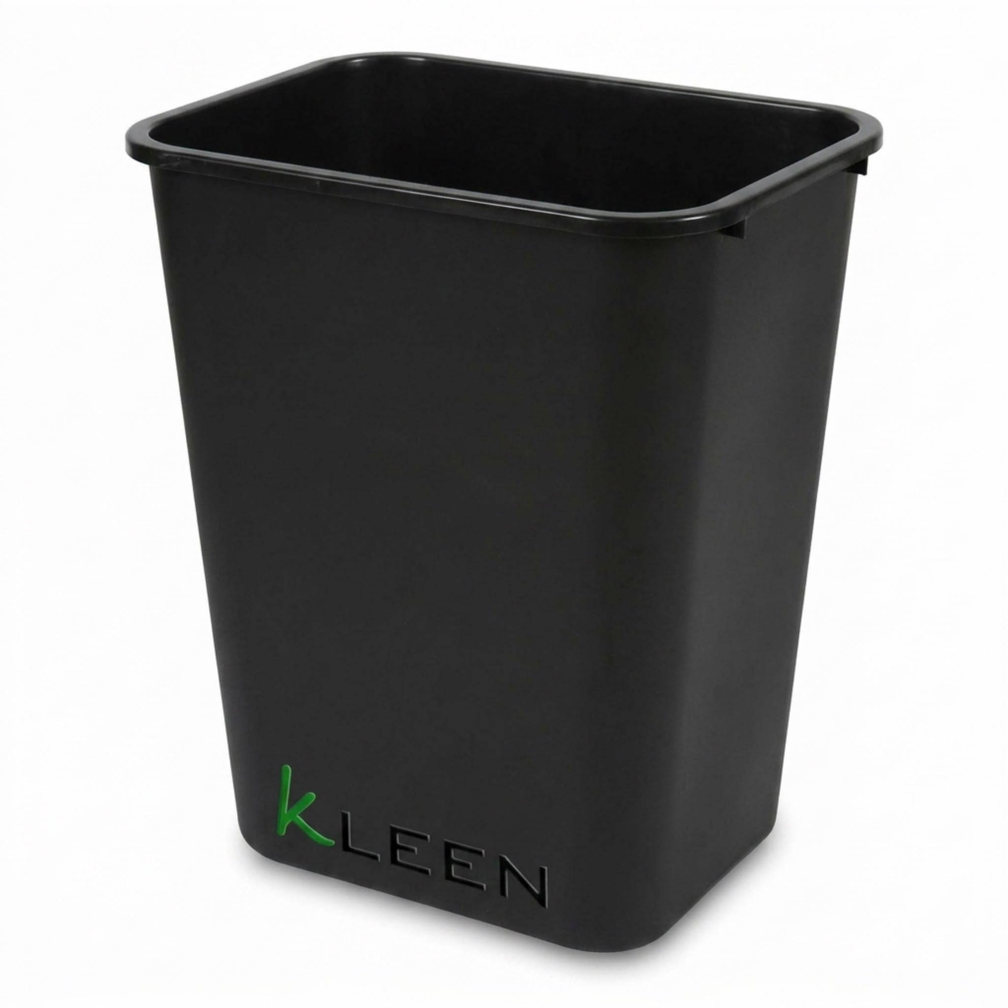 Kleen Commercial Soft-Sided Wastebasket 41qt, 20" x 16" x 11.6", Black Plastic (2 Pack)
