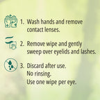 PURELID 100PCs Tea Tree Eyelid Wipes – Cleaning Eye Wipes for People with Dry Eyes & Allergies – Gentle Eyelid Cleanser with Hyaluronic Acid, Chamomile and Aloe – Individually Wrapped & Biodegradable