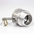Quafwia 2 pcs Aluminum cam lock fittings (2" Part B) cam groove hose fitting camlock fittings, Male Adapter Female NPT Thread camlock fitting (2'')
