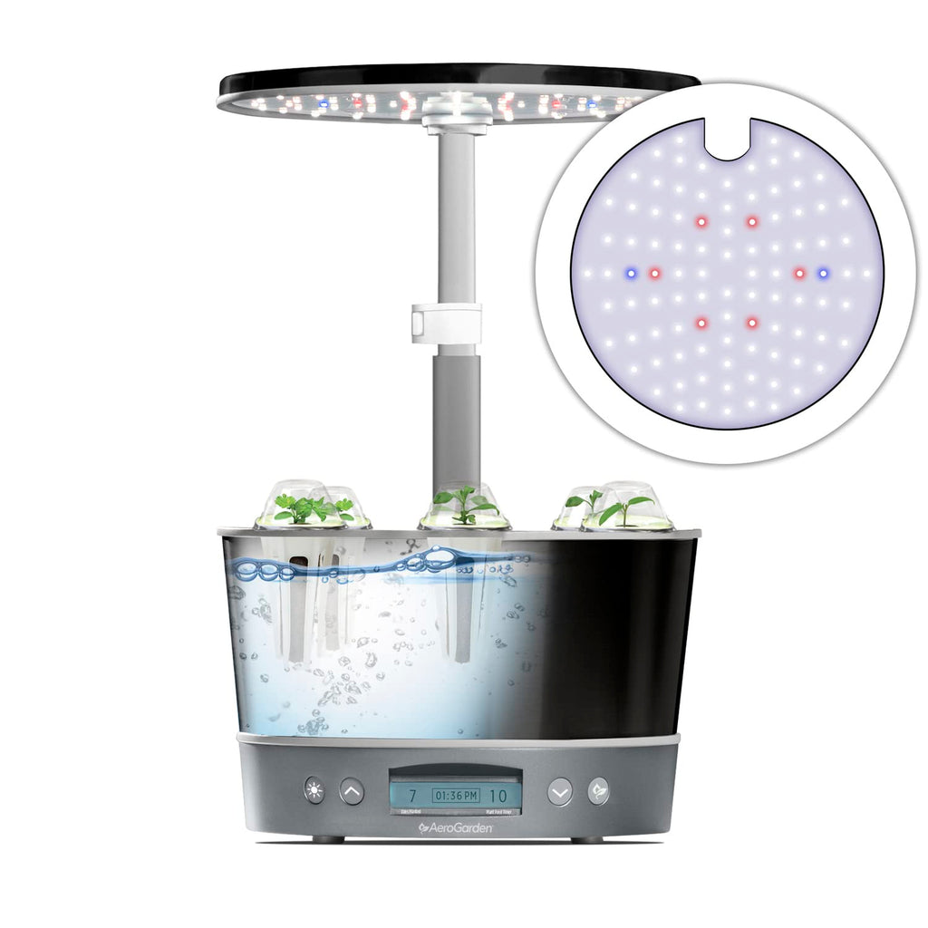 AeroGarden Harvest Elite 360, Platinum Stainless