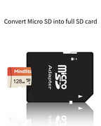 MindStor 128GB Micro SDXC Memory Card, 90MB/s Read, U1, A1, with Adapter