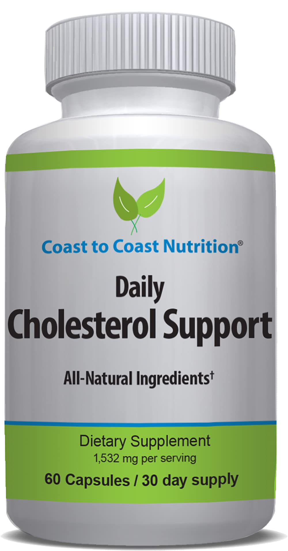 Coast to Coast Nutrition Cholesterol Support Supplement - Support Cardiovascular & Artery Performance, Target Bad LDL Levels & Plaque Calcium Buld-Up - Promote Circulation & Blood Flow - 60 Capsules