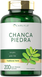 Carlyle Chanca Piedra Capsules | 500mg | 200 Count | Traditional Herb | Non-GMO and Gluten Free Supplement