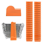 Mudygelay 52 pcs Modular Wrench Organizers for Tool Drawers - Wrench Rack with Metric&SAE Labels, Perfect Tool Storage Holder. Gift for Father and Boyfriend (Orange)