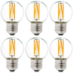 LiteHistory Dimmable g16.5 led Bulb 40W g16 1/2 led Edison Bulb 2700K 4W e26 Globe Light Bulbs for Ceiling Fan,Chandelier,Vanity Light Bulb AC120V 400lm 6Pack
