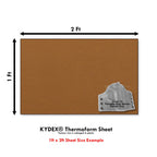 KYDEX Thermoform Sheet - (P1 Texture) - (.080 Thickness) - (12in x 24in) - (Coyote Brown) - (3 Sheets) - DIY Holster Making, Airsoft Armor, Cosplay Uniforms