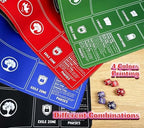 Card Game Playmats MTG Playmat for Beginner 2 Pack with Dices, Magic Mat Commander Deck Card Playmat for TCG MTG Accessories Play Mat 24x14 Inches Duel Card Battles, Black/Red