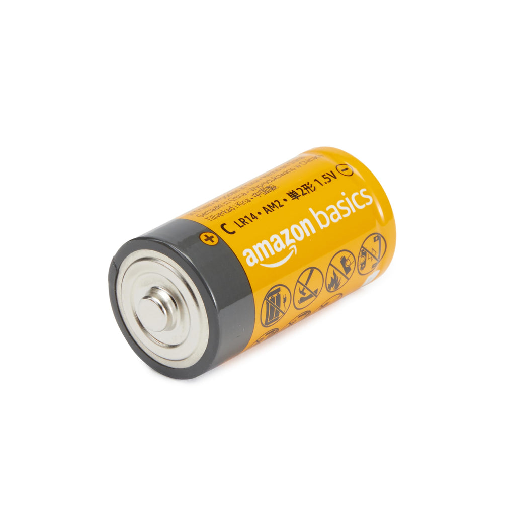 Amazon Basics C Cell Alkaline Long-Lasting All-Purpose Batteries, 1.5 Volt, 5-Year Shelf Life, 24-Pack
