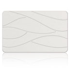 Veeloim Stone Bath Mat Diatomaceous Earth Shower Mat Non-Slip Super Absorbent Diatomite Stone Bath Mats for Bathroom Floor Quick Drying Natural Easy to Clean(23.6''×15.4" White)