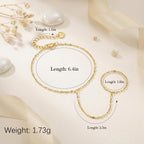 TOBENO 14K Gold Bracelets for Women 14K Gold Hand Chain for Women Rings Bracelet Hand Chain Unique Design with Refined Sparkle Womens Bracelets