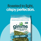 Gimme Seaweed Organic Roasted Seaweed Snack, Sea Salt, .17oz, 20 Count