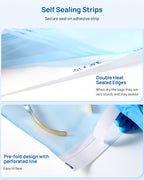 JMU 200 Self Sealing Sterilization Pouches, 5.25" x 11" Autoclave Bags