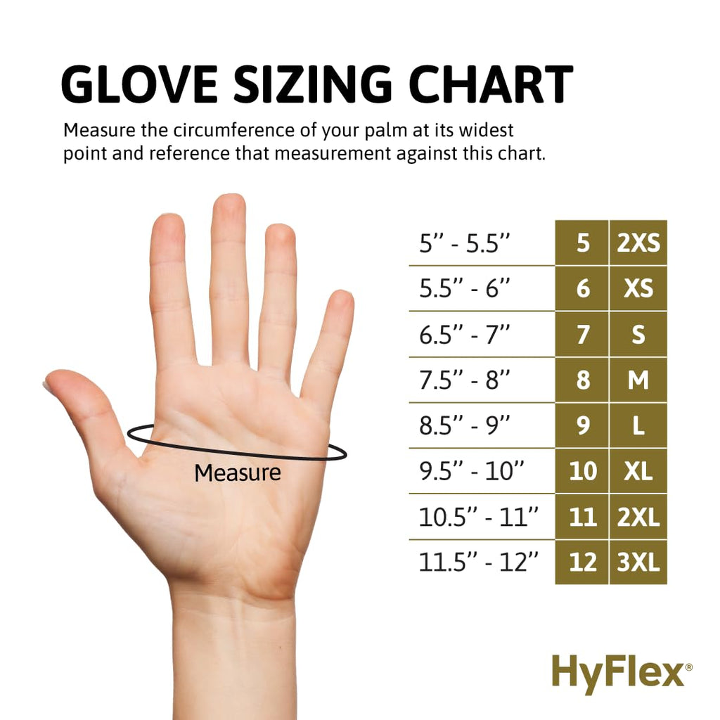 Ansell HyFlex 11-840 Ergonomic Abrasion-Resistant Nylon Spandex Nitrile Coated Industrial Gloves for Automotive, Fabrication - XXL (11) Grey (3 Pairs)