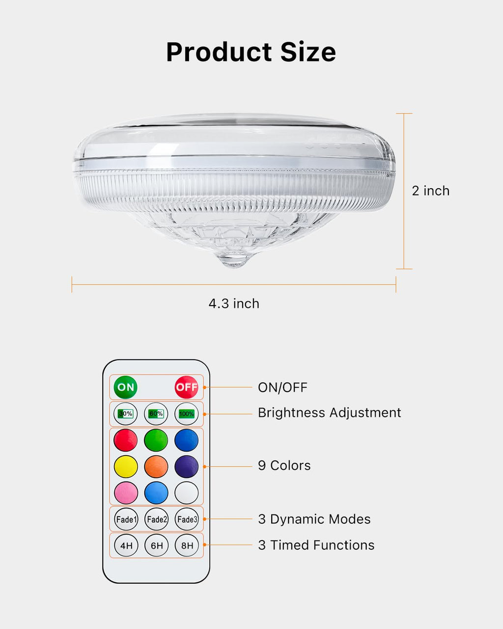 4 Pack Solar Floating RGB Pool Lights with Remote Waterproof for Underwater Vibrant Patterns Lighting, Auto-on Disco Glow in Pool for Party, Works in Outside In-ground Pools, Hot Tubs, Garden Ponds