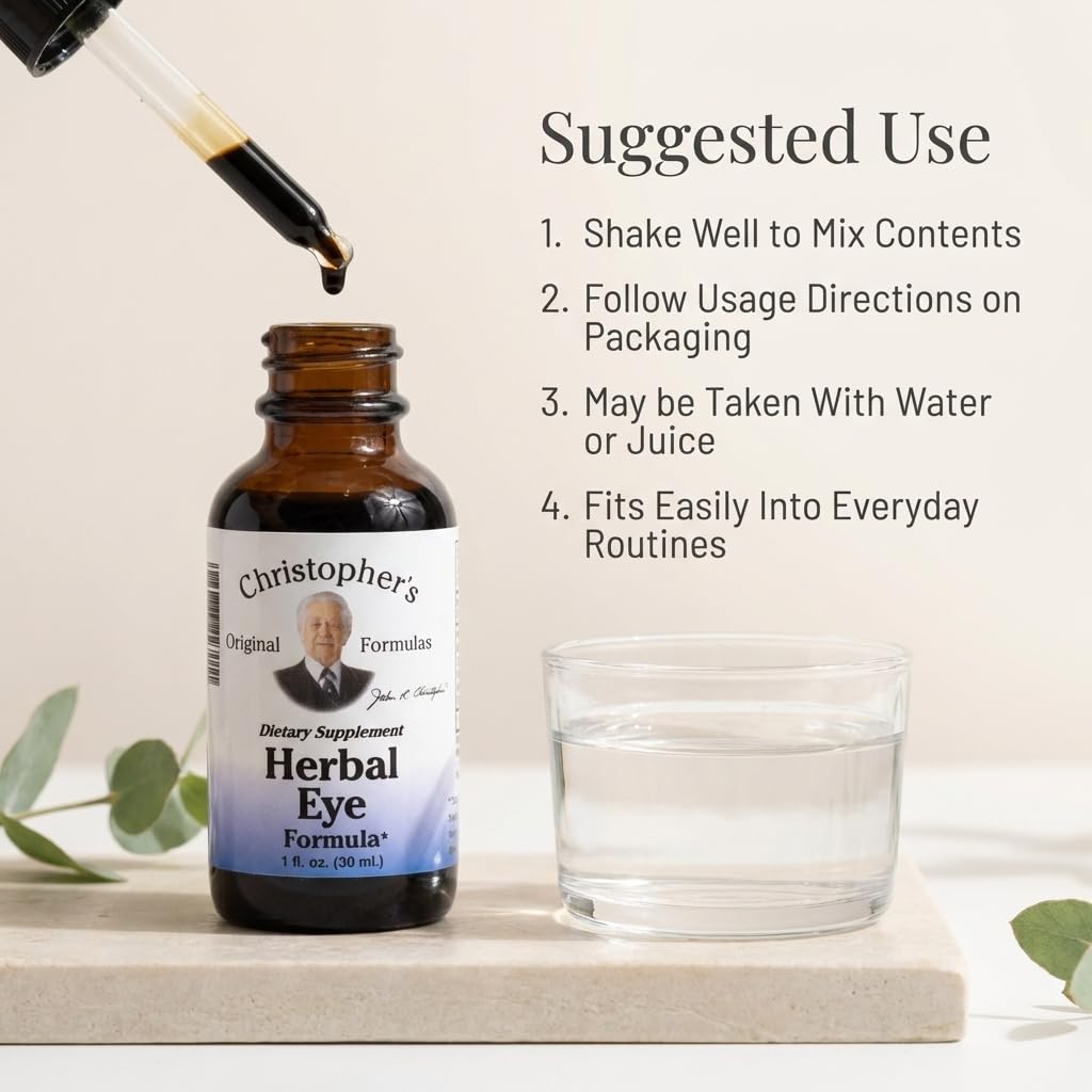 Christopher's Original Formulas Herbal Eyebright, 1 fl oz - Natural Eye Wellness