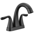 Delta Arvo Pull-Down Centerset Bathroom Faucet, Matte Black Bathroom Sink Faucet, Bathroom Faucet with Pull Out Sprayer, 3-Hole Bathroom Faucet, Matte Black 25840LF-BLPD