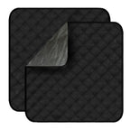 Waterproof Chair Pads for Incontinence 2Pcs Resuable Washable Seat Protector Pads for Incontinence for Senior Toddlers 22"X21" Black