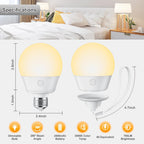 Brightown E26 Rechargeable Light Bulb with Remote and Timer, Battery Backup Bulb for Sconces and Lamps, Magnetic Bulbs for Non-Hardwired Fixture, 3 Color Temperatures + 9 RGB Colors, Dimmable, 2 Pack