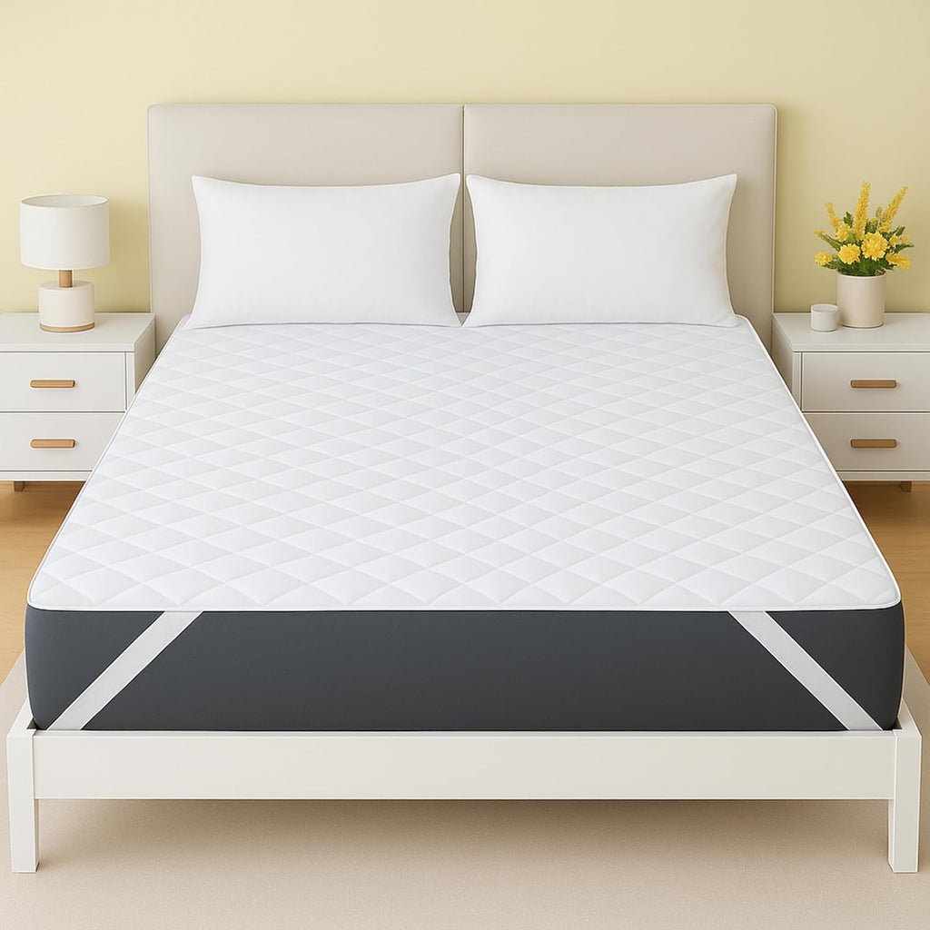 COTTONPASSION Washable Underpads Queen Size 60'' x 80'' - Waterproof Reusable Heavy Absorbency Incontinence Bed Pads with Straps - Bedwetting Mattress Protector for Adults, Kids, Elderly and Pets