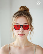 Bloomoak 100% Red Lens Blue Green Light Blocking Glasses- Dual AR Coatings Sleep Glasses Before Bed - Anti Glare, Fatigue