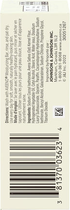 Aveeno Gentle Moisturizing Bar Facial Cleanser with Nourishing Oat for Dry Skin, Fragrance-free, Dye-Free, & Soap-Free, 3.5 oz (Pack of 4)