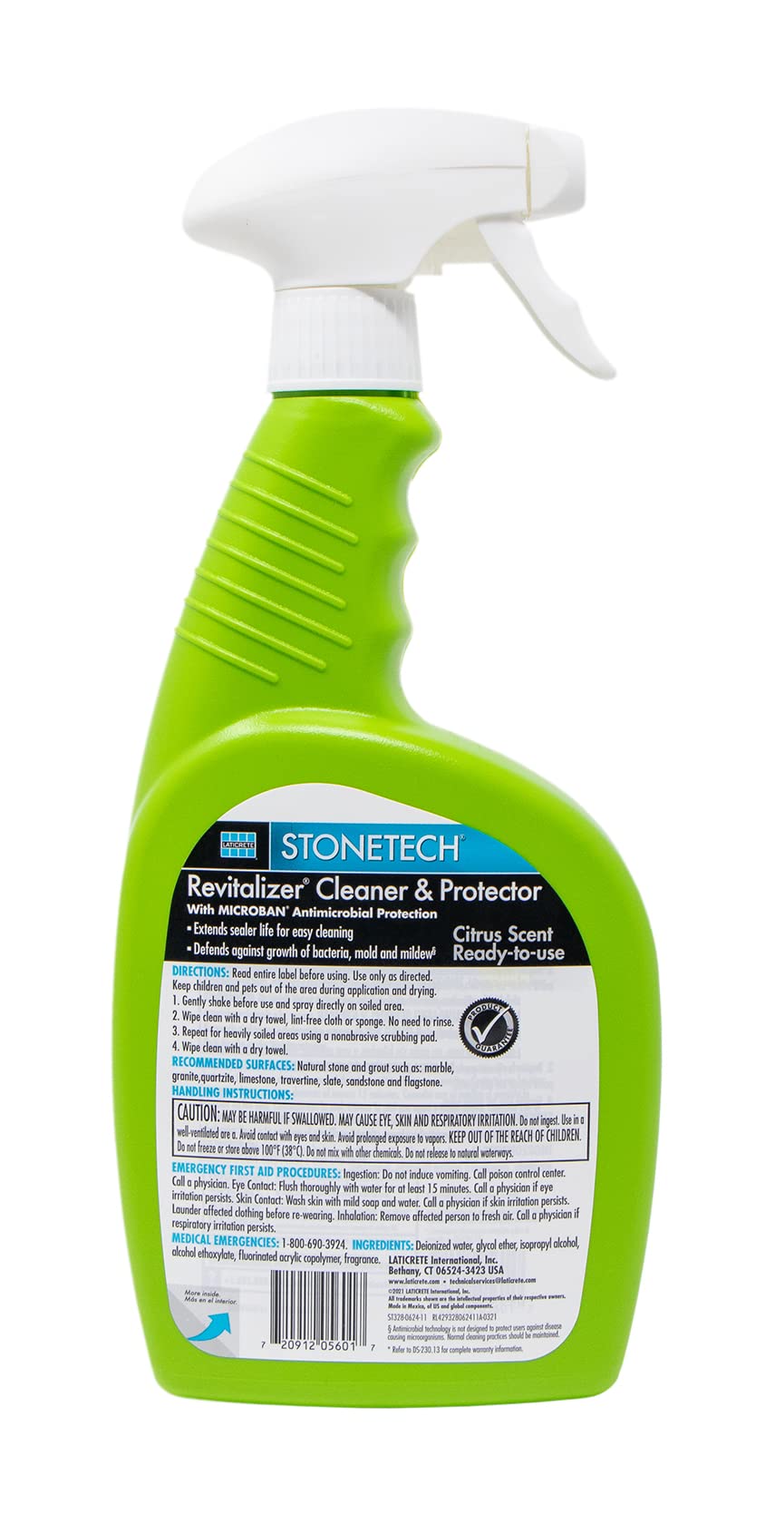 StoneTech Revitalizer Cleaner and Protector for Natural Stone Countertops and Surfaces, 24-Ounce Spray, Citrus Scent