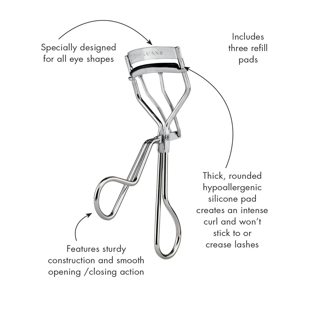 Tweezerman Classic Eyelash Curler for All Eye Shapes with Refill Pads