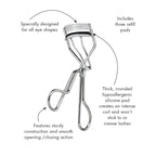 Tweezerman Classic Eyelash Curler for All Eye Shapes with Refill Pads
