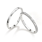 MILACOLATO 2Pcs S925 Sterling Silver Rings for Women Non Tarnish S7
