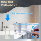 Wishtofly Bathtub Safety Rail, Heavy Duty Bath and Shower Grab Bar for Seniors and Elderly, Safety Assistance Bathtub Handle with Adjustable Clamp, Fits Tub Width 3 to 7 Inches, Supports Up to 300lbs