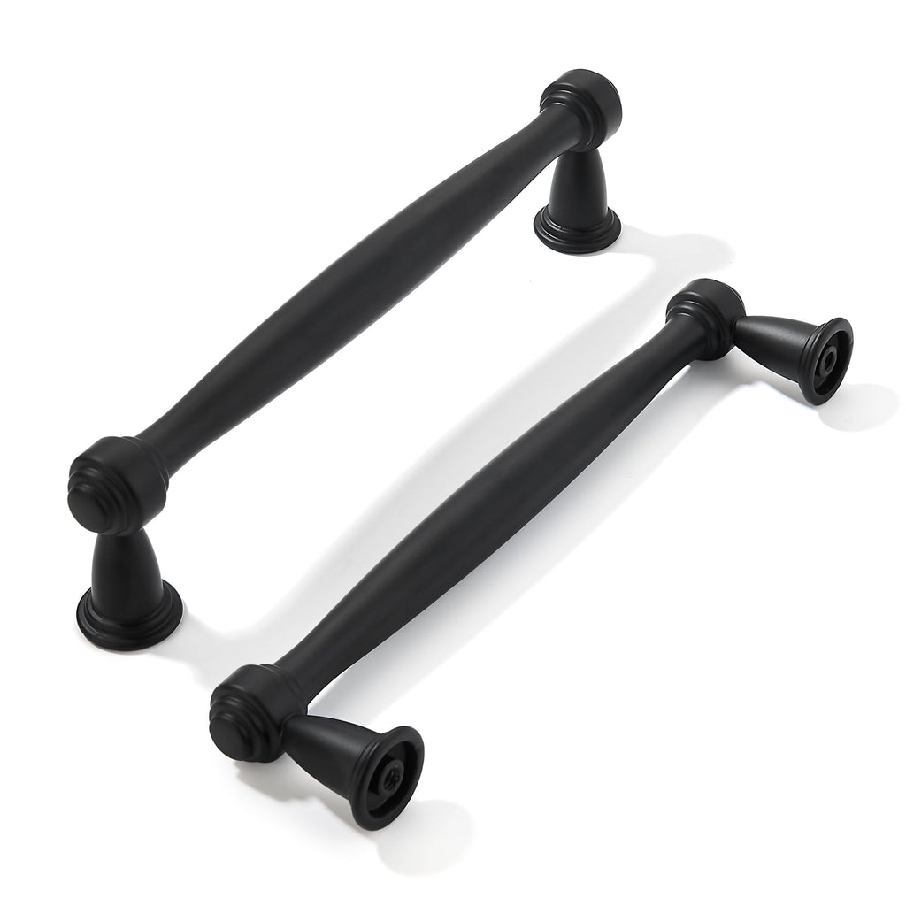 khtumeware 10 Pack 5 Inch(128mm) Black Cabinet Pulls Black Kitchen Matte Black Cabinet Handles Kitchen Cabinet Hardware for Cupboard Drawer Handles Dresser Pulls