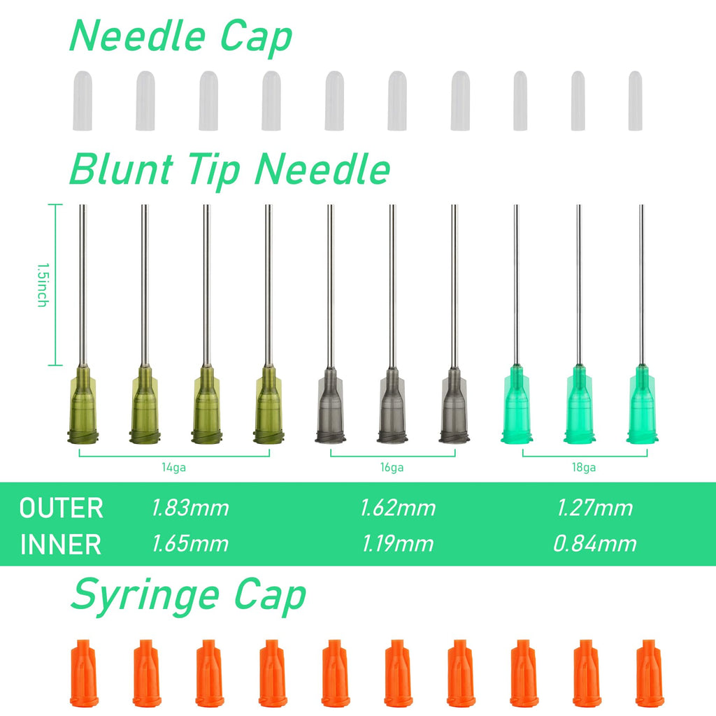 10ml Glue Applicator Syringe with Blunt Tip Needle for Liquid Oil Ink Wood