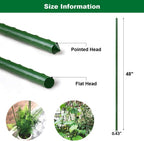 Garden Stakes, 48 Inch 4Ft Steel Tomato Plant Stakes, 20 Pack