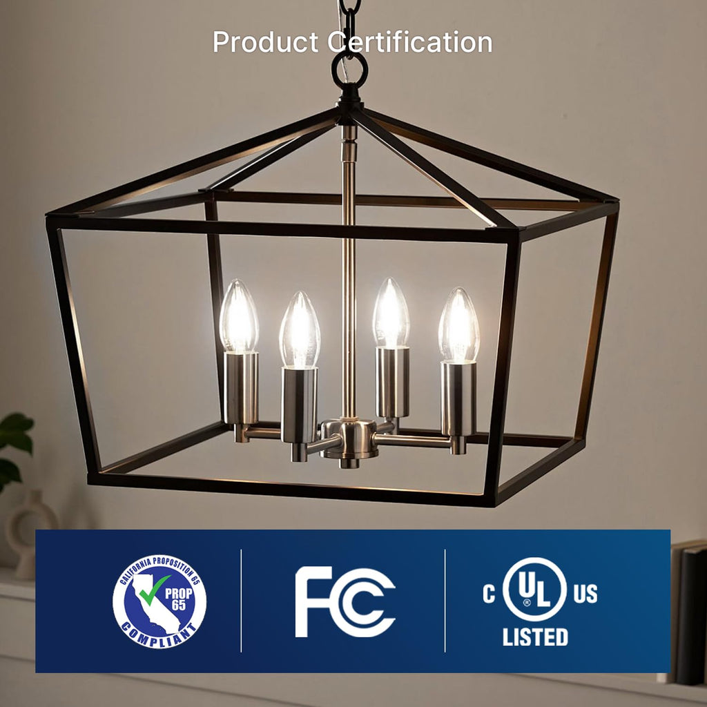 FLSNT B11 E26 LED Chandelier Light Bulbs, 60W Equivalent, 5000K Daylight Dimmable LED Candelabra Bulbs, 550LM, 48Pack UL,CA65 Listed.