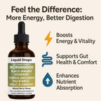 ipxkwll Prozen Wormwood Gut Cleanse Liquid Drops, Black Walnut Wormwood Clove Liquid Extract with Soursop & Oregano Oil - Supports Digestive Health, Energy Boost - 2 Fl Oz (1)