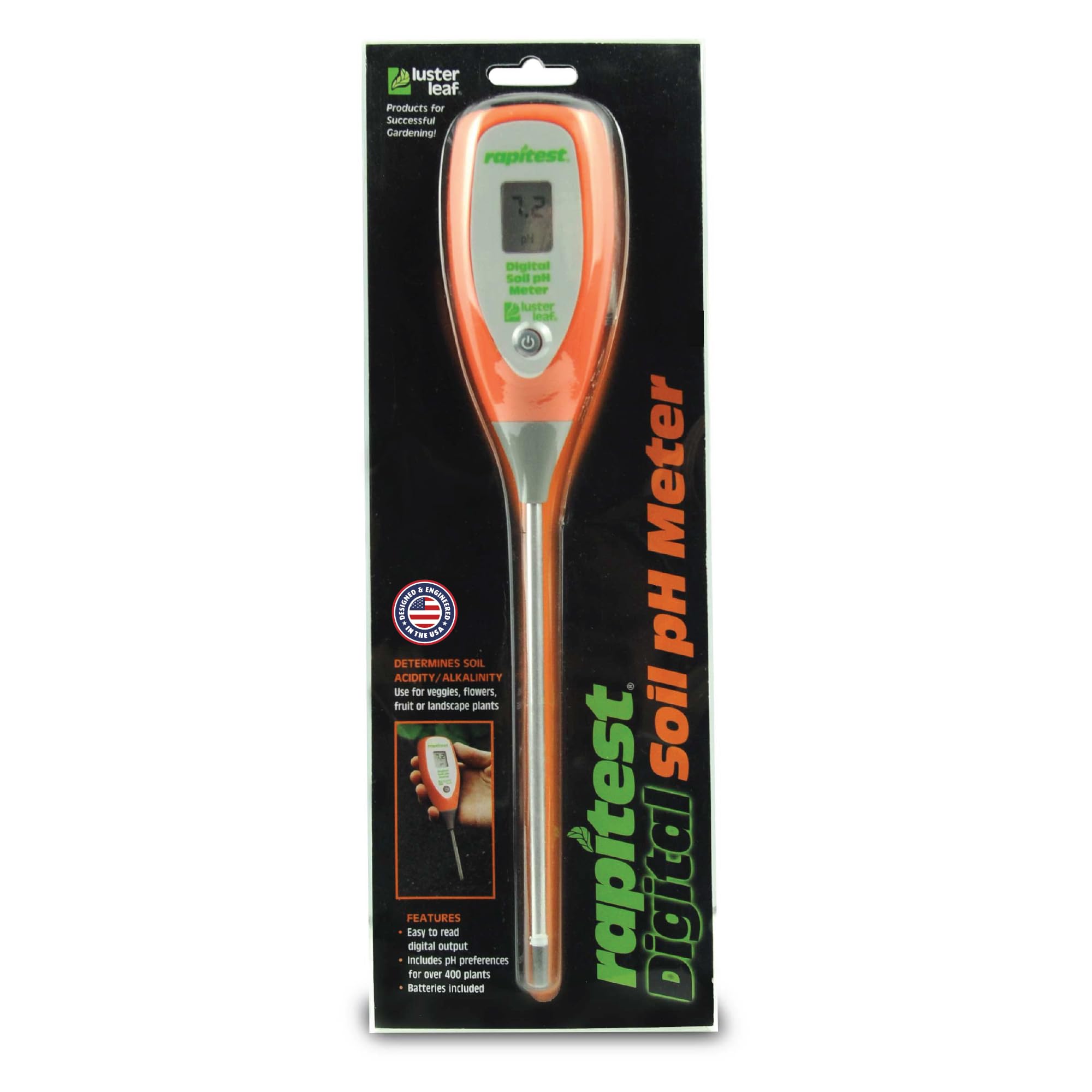 Luster Leaf Rapitest Digital Soil pH Meter. Designed and Engineered in the USA.
