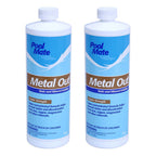 Pool Mate 1-Quart 2-Pack Concentrated Metal Out Stain and Mineral Inhibitor, Pool Metal Remover, Stain Remover, Made in USA