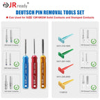 JRready ST5236 Deutsch Pin Extractor Tool for 16#12#20# Solid/Stamped Contacts 10-22 AWG, Terminal Removal Tool Kit with Steel DRK-RT1 for Deutsch DT,DTM,DTP Series Connector 13PCS