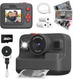 Yehtta Kids Camera Instant Print, Dual-Lens Selfie Camera for Kids, Black