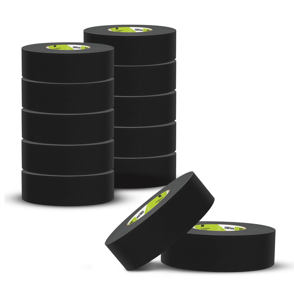 3M Extreme Strength Duct Tape 2830, 1.88 in x 30 yd, Double-Thick Adhesive, Heavy-Duty Waterproof Black Tape, Indoor/Outdoor Use, 12 Rolls