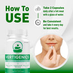Vertigenics Supplement Capsules, Vertigenics Review, Vertigenics Advanced Formula Brain Health Support, Vertigenics Pills All Natural Formula, 60 Capsules for 1 Month