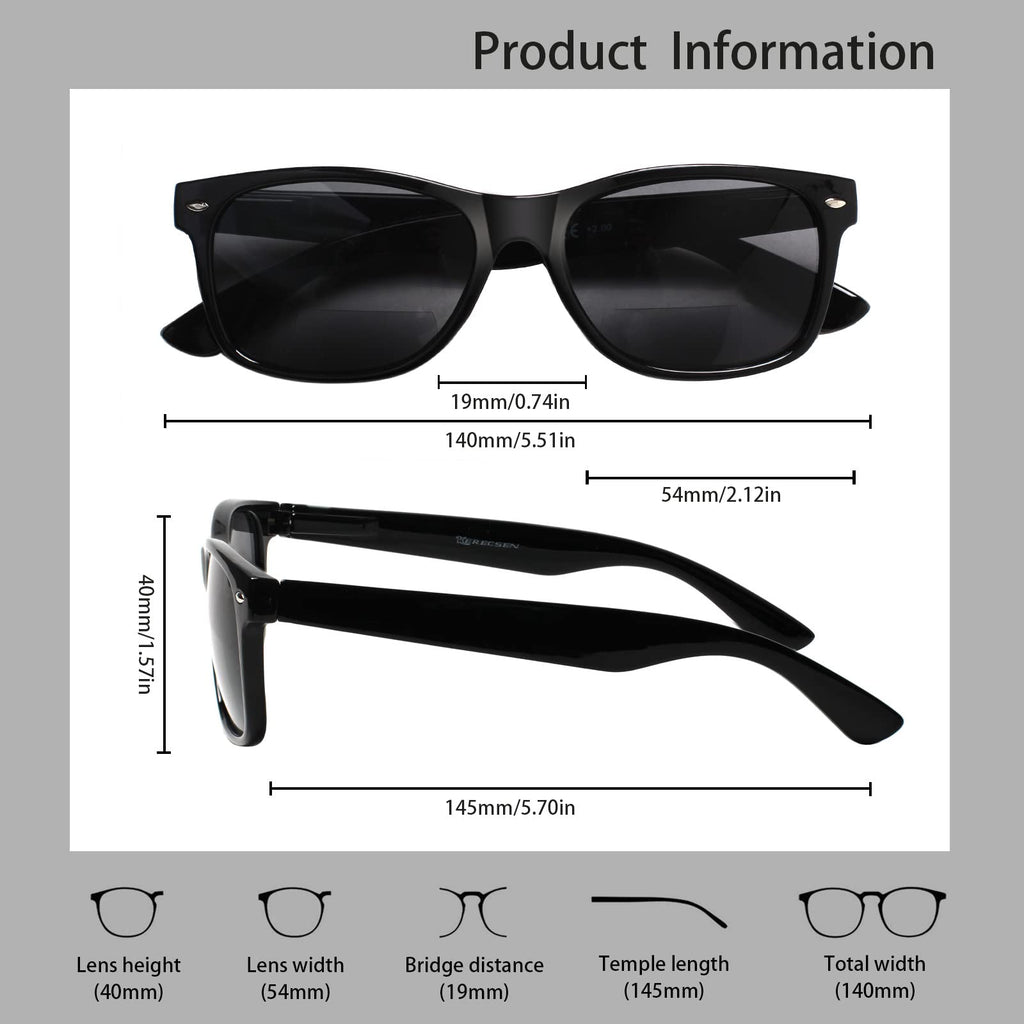 Sumkyle 4 Pack Bifocal Reading Glasses Grey Lens Spring Hinge Outdoor Sunglasses Fashion Bifocal Sun Readers for Men Women