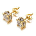 SENTERIA 18K Gold Plated Stud Earrings for Men Women Screw Back Earrings